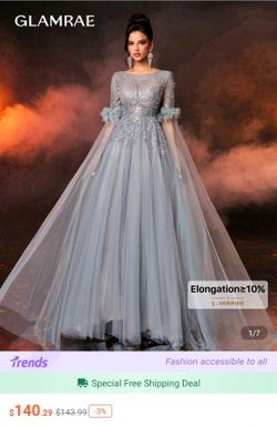 XS / Sz 2 -  Grey Long Dress $70