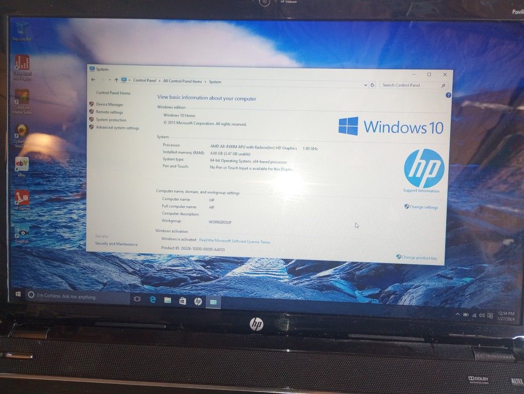 HP Pavilion G7 notebook PC