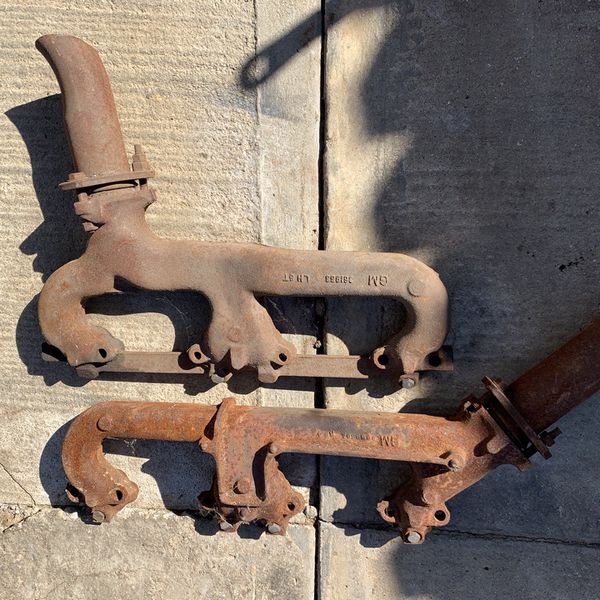 SBC exhaust manifolds 350 Chevy engine for Sale in Riverside, CA - OfferUp