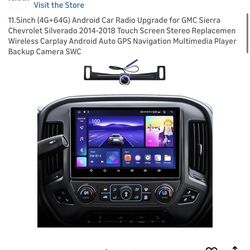 11.5inch (4G+64G) Android Car Radio Upgrade for GMC Sierra Chevrolet Silverado 2014-2018 Touch Screen Stereo Replacemen Wireless Carplay Android Auto 