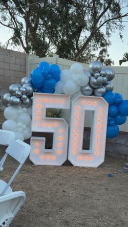 Marquee light up numbers