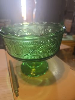 Emerald green candy dish