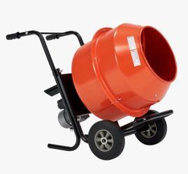 AMERLIFE 4.9 Cu.Ft. Electric Cement Mixer,375W Portable Wheelbarrow Concrete Mixing Machine