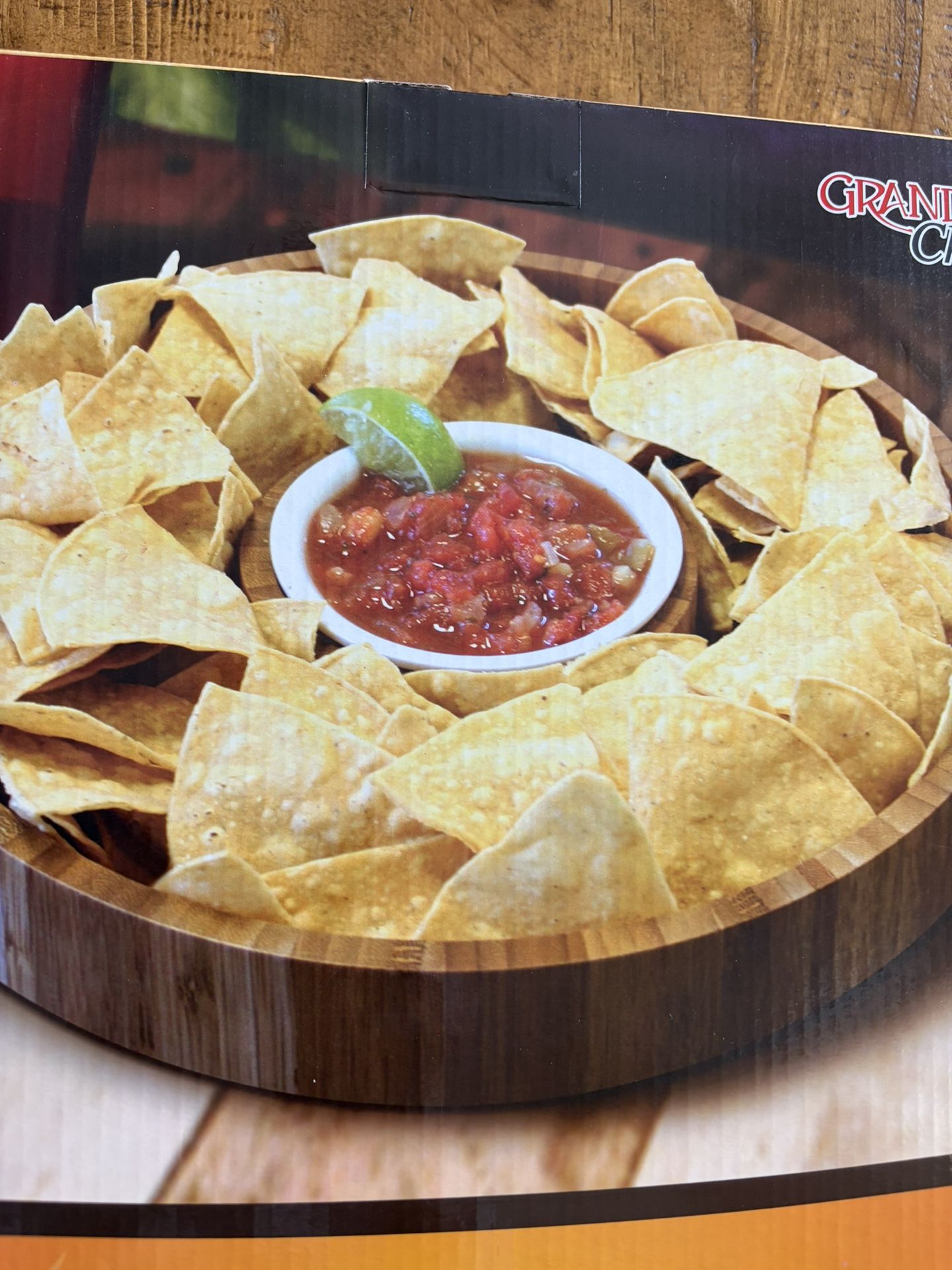 New 2 Pc Bamboo chip/Dip or Appetizer Set
