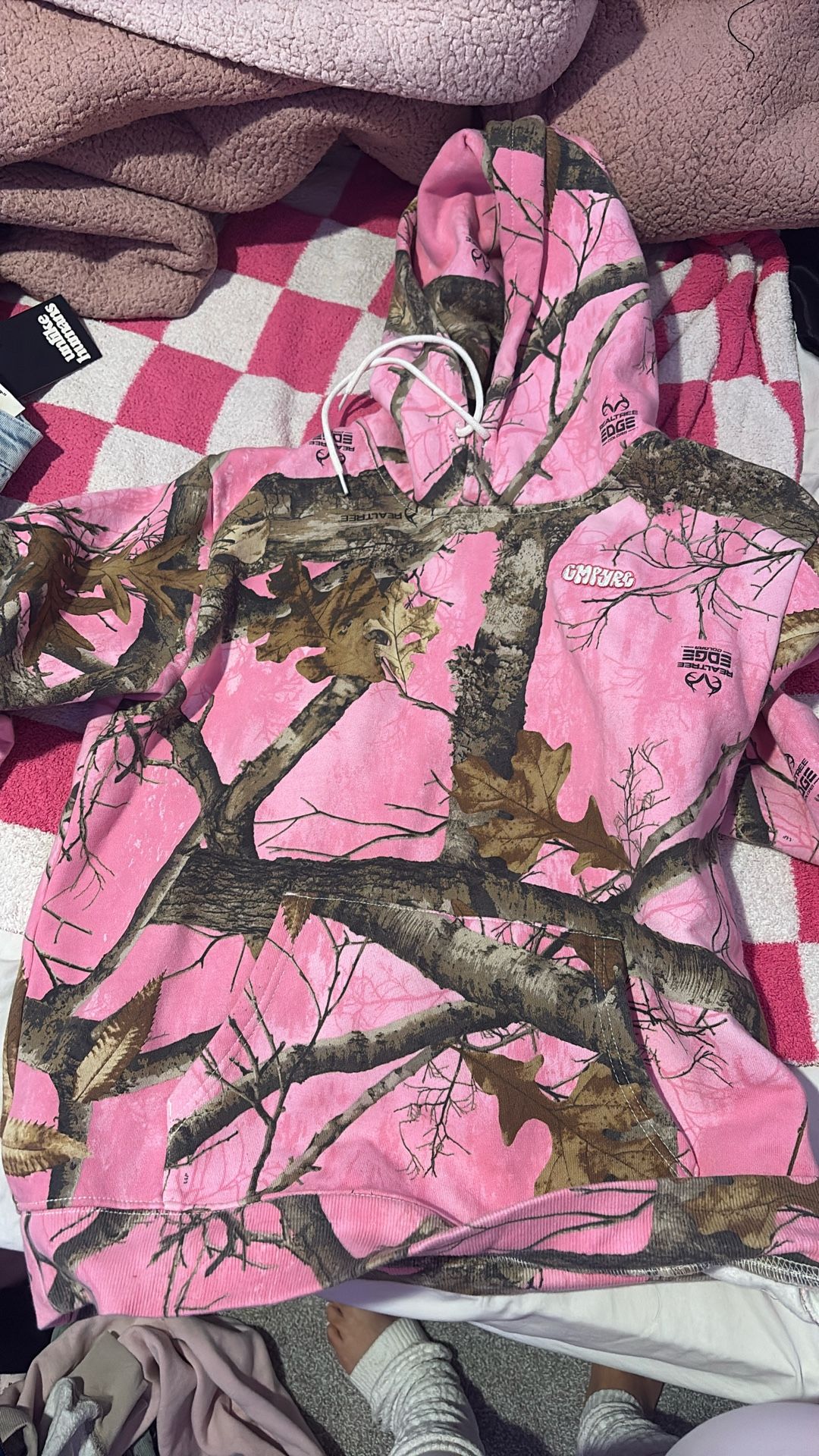Pink Camo/hunting Hoodie Small