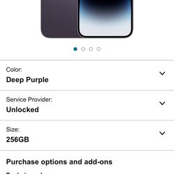 Apple, iPhone 14 Pro Max, Deep Purple, 256 GB UNLOCKED (No Noticeable Wear)