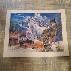 500 piece REALISTIC Wolf Puzzle (Complete)