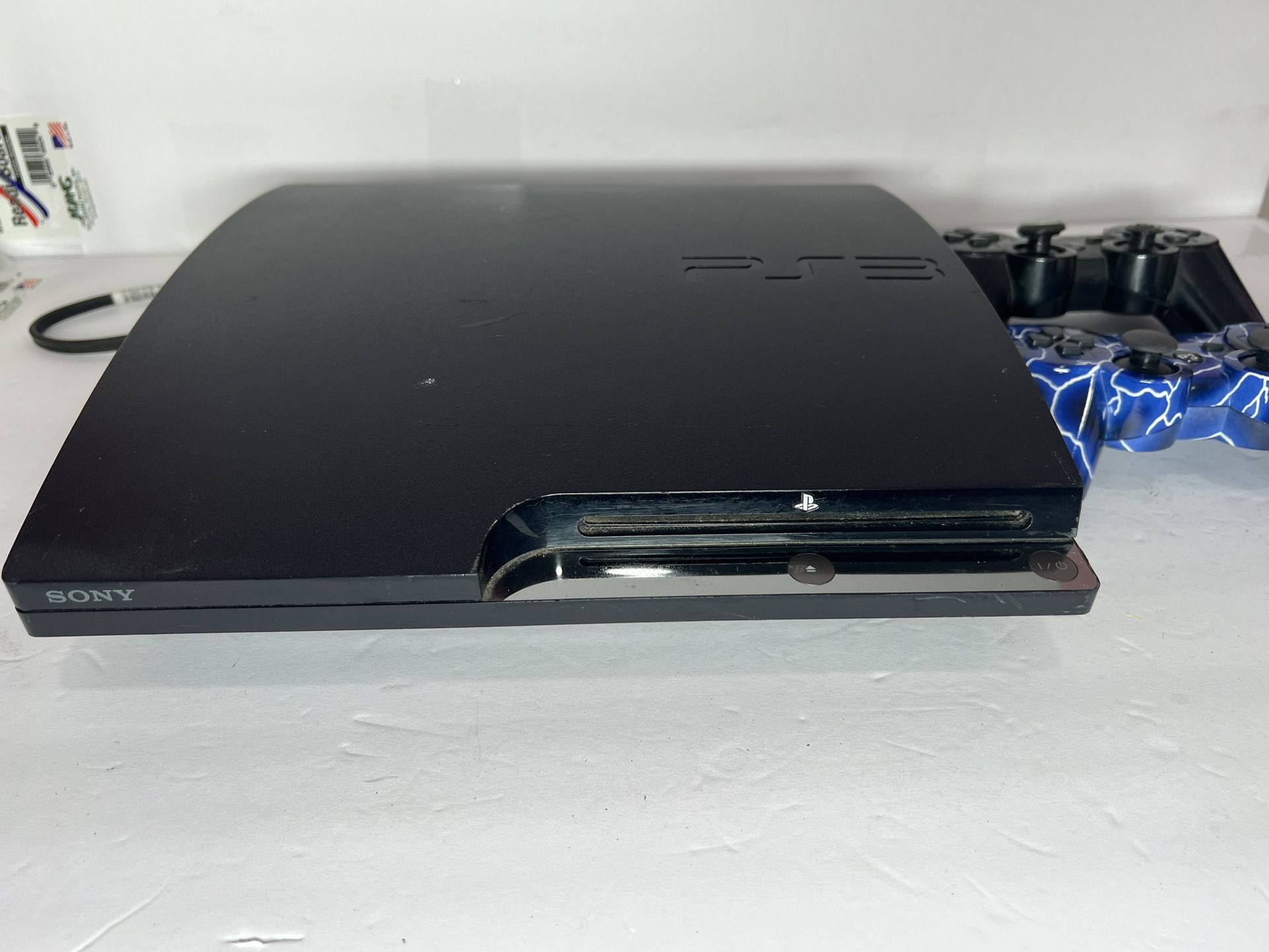 PS3 Bundle 9 Pre Installed Games 2 Controllers Power& Video Cord