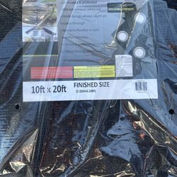 10ft X 20ft Super Heavy Duty Black Mesh Tarp / Malla Sombra