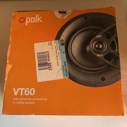 Polk Audio VT60 6.5" 2-Way In-Ceiling 70W Speaker - Black