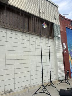 Video production stands and lighting equipment
