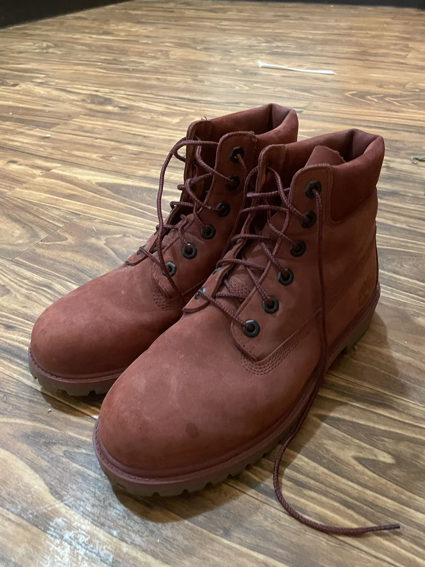 Timberland Red Boots-Size 6.5