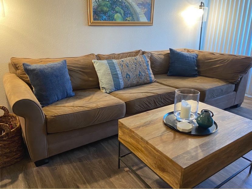 Brown Microfiber Couch