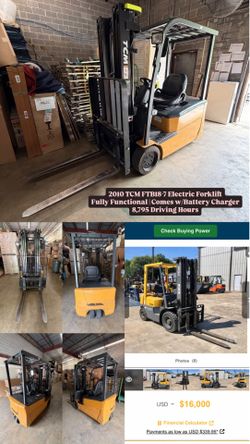 2010 TCM FTB18-7 4,000 lb Electric Forklift