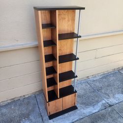 Wooden Shelf Stand With Lower Cabinet 
