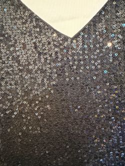 Black Sequin Sleeveless Mini Dress Sparkly Party Cocktail Dress NWOT Medium