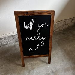 Proposal/Wedding Chalkboard Easle