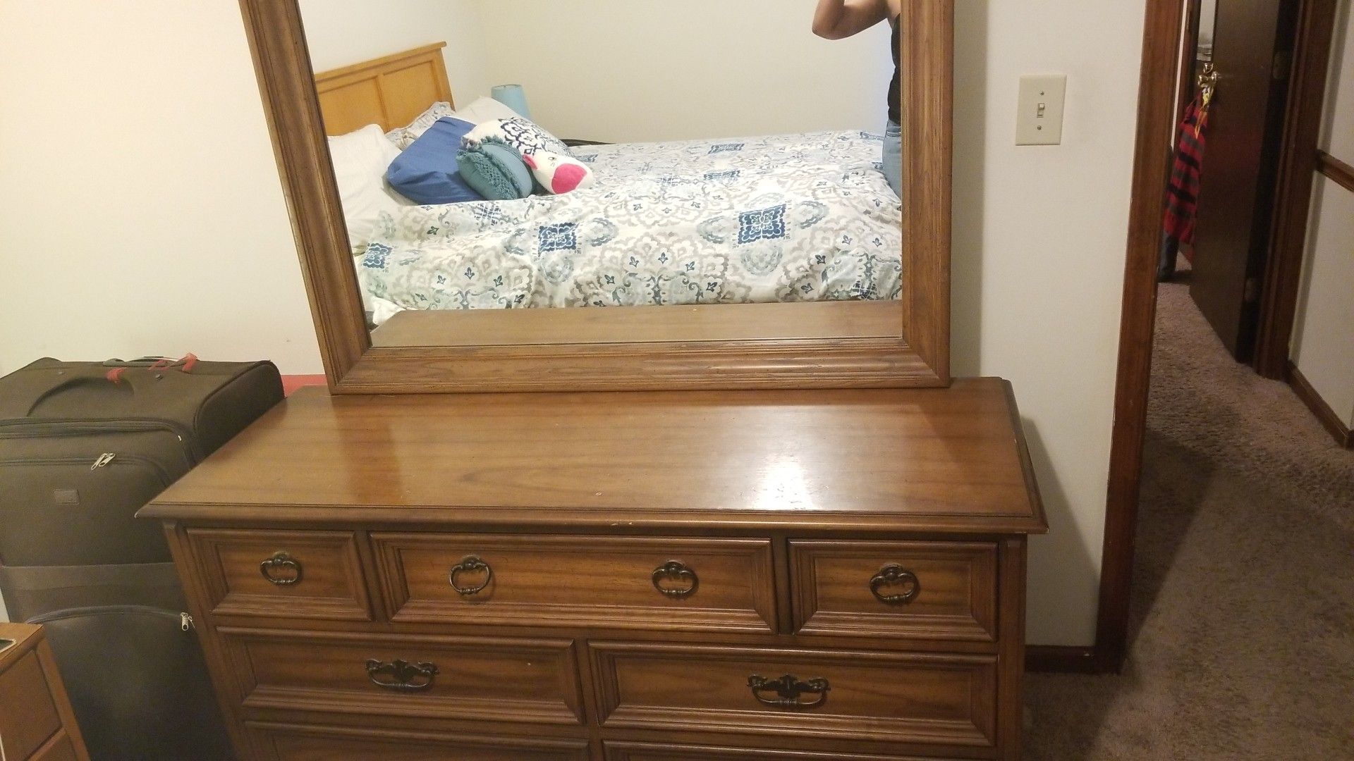 Dresser with mirror