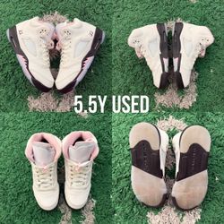 AJ5 retro ‘Medium Soft Pink’ size 5.5Y