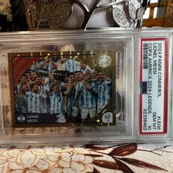 2024 PANINI CONMEBOL COPA AMERICA 2024 LEGENDS ITALY #LEG6 LIONEL MESSI PSA 10