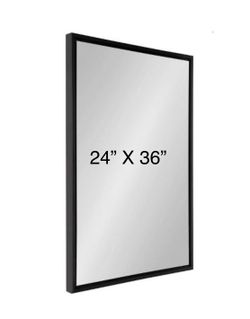 Kate and Laurel Evans Black Modern Wall Mirror