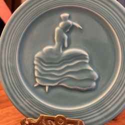 Fiesta Dancing Lady 6” Trivet - Turquoise