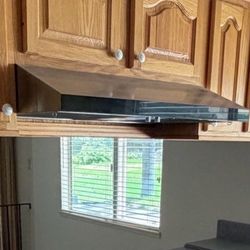 GE Profile Double Oven, Cook Top, Hood With Fan