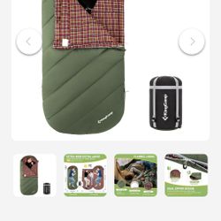 KingCamp FREESPACE 250 3-Season Plus Size Flannel Sleeping Bag