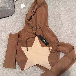 Fashion Nova Cropped Star Hoodie