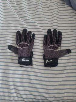Franklin Sports Black Football Gloves Size YS/YM