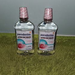 2 Paradontax Mouthwash 16.9oz Clear Mint Active Gum Health