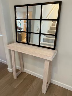 Pottery Barn Mirror & Entryway Console Table Set