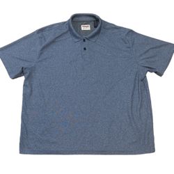Wrangler Authentics Polo Men’s 2XL Blue Casual Preppy Golf 100% Polyester