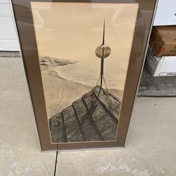 Vintage  Andrew Wyeth Northern Point NYGS Print Framed COA Embossed AW Seal APF