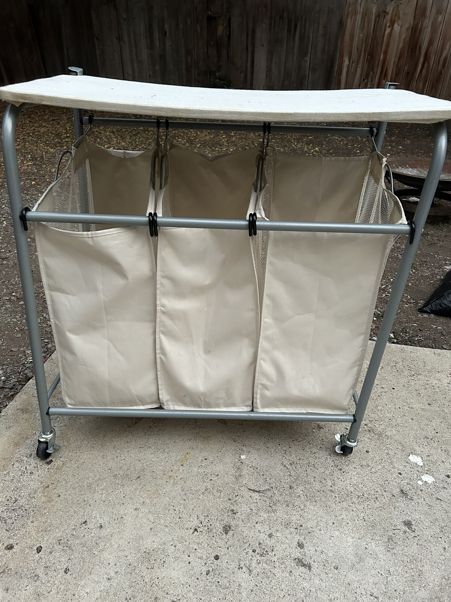 SimpleHuman 3 basket hamper & ironing board