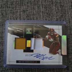 Brian Robinson Jr Rookie Patch Auto