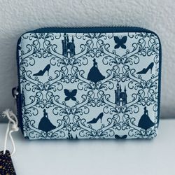 Loungefly Disney Cinderella Icons Allover Print Small Zip Wallet