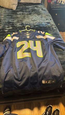 Seahawks lynch Jersey xl on field