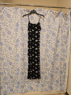 Black butterfly print sundress