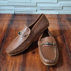 Coach Brown Leather Driver Loafers Men’s Size 13D Classic Horsebit