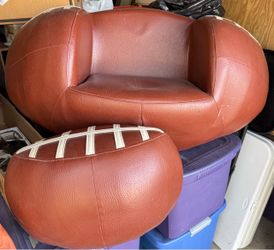 Football Chair and Ottomon