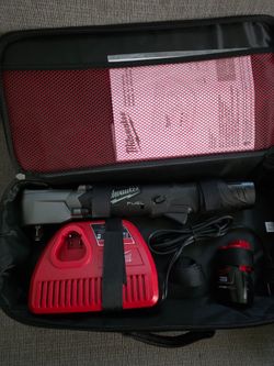 M12 FUEL 12V Lithium-Ion Brushless Cordless 1/2 in. Right Angle Impact Wrench Kit with Two 2.0 Ah Batteries