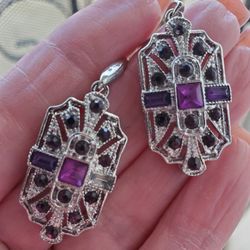 Amethyst Deco Earrings
