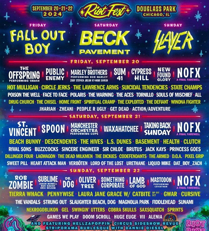 Riot Fest 3 Day GA Pass(2 Tickets Available)