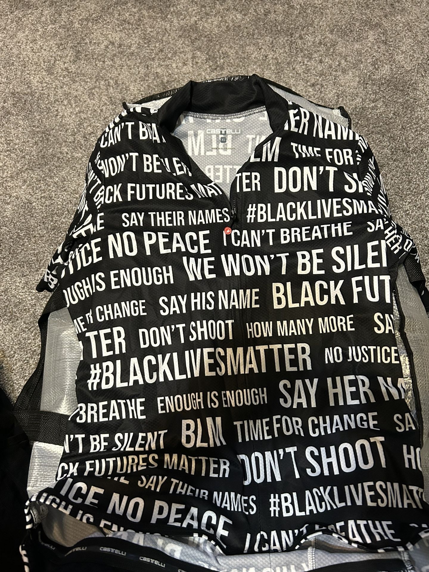 Castelli x Reggie Miller Say Their Names Cycling Jersey Size XL Euc