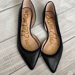 Sam Edelman D’Orsay Leather Flat Black, 5.5 Good used condition