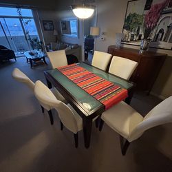Dining table and chairs