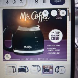 Mr. Coffee 12-cup Replacement Carafe, NEW