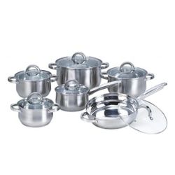 Heim Concepts HC12PCSET Stainless Steel Cookware Set