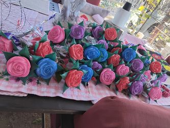 Light up plastic roses more than thirty